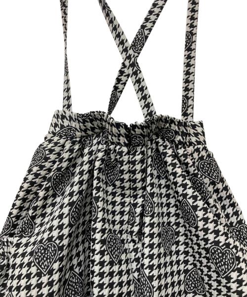 Maglie le cassetto（マーリエ ル カセット）Maglie le cassetto (マーリエ ル カセット) 千鳥×ハートジャガードスカート ブラック サイズ:5の古着・服飾アイテム