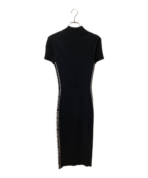 MICHAEL KORS（マイケル・コース）MICHAEL KORS (マイケルコース) Logo Tape Ribbed Knit Dress ブラック サイズ:XSの古着・服飾アイテム