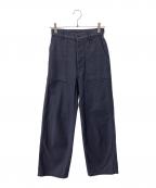 HYKEハイク）の古着「BACK SATIN BAKER PANTS」｜ネイビー