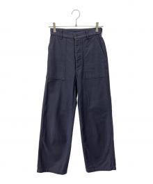 HYKE（ハイク）の古着「BACK SATIN BAKER PANTS」｜ネイビー