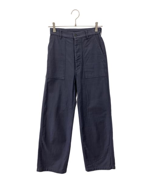 HYKE（ハイク）HYKE (ハイク) BACK SATIN BAKER PANTS ネイビー サイズ:Sの古着・服飾アイテム
