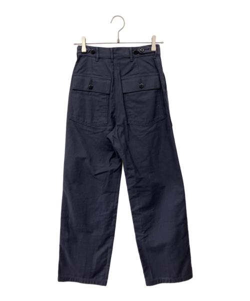 HYKE（ハイク）HYKE (ハイク) BACK SATIN BAKER PANTS ネイビー サイズ:Sの古着・服飾アイテム