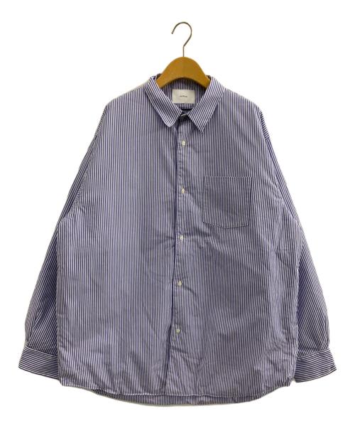 miffew（ミフュー）miffew (ミフュー) オーバーダウンシャツ ブルー×ホワイト サイズ:3の古着・服飾アイテム