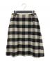 FOXEY (フォクシー) ウールカシミヤチェックスカート ブラック サイズ:サイズ３８：11000円
