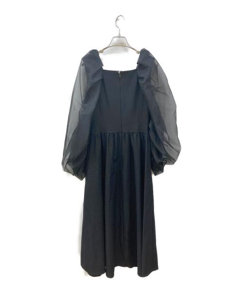 STINA closet（スティナクローゼット）STINA closet (スティナクローゼット) Organdy tulip dress ブラック サイズ: 36S 未使用品の古着・服飾アイテム