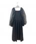 STINA closet (スティナクローゼット) Organdy tulip dress ブラック サイズ: 36S 未使用品：16000円