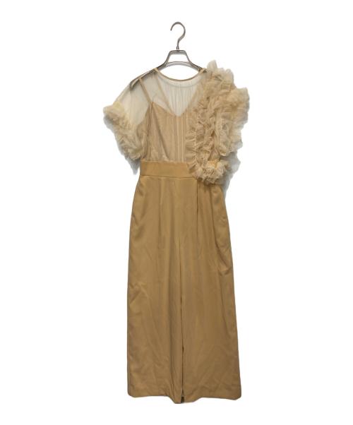 LAGUNA MOON（ラグナムーン）LAGUNA MOON (ラグナムーン) LADY チュールドッキング コンビネゾン ベージュ サイズ:Ｍの古着・服飾アイテム