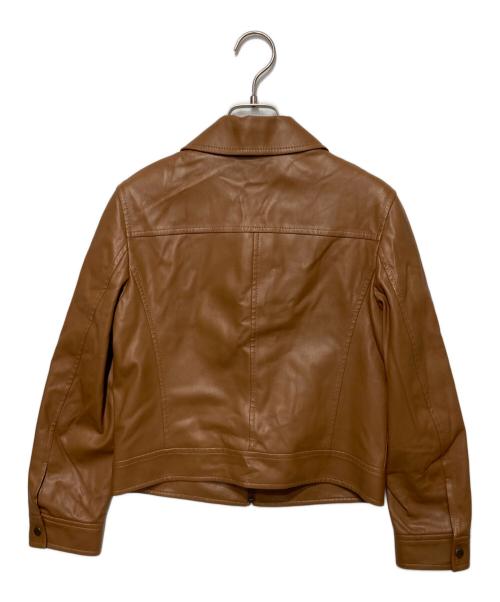 23区（ニジュウサンク）23区 (ニジュウサンク) エコレザージャケット ブラウン サイズ:32の古着・服飾アイテム