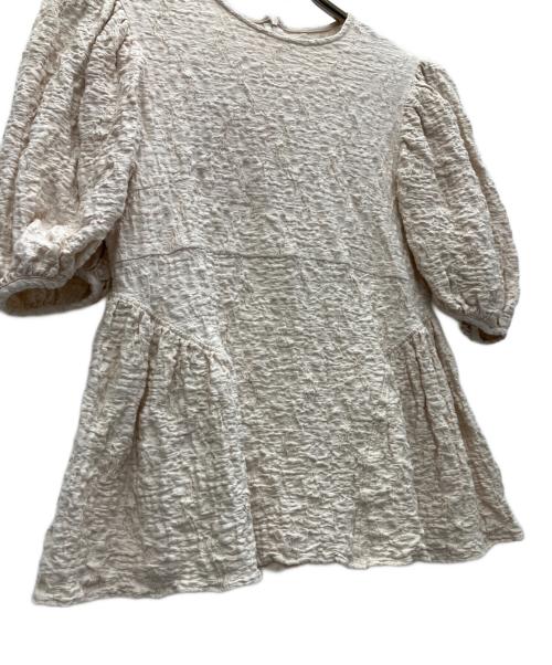 OHGA（オオガ）OHGA (オオガ) POWANリップルパフブラウス ピンク サイズ:SIZE FREEの古着・服飾アイテム