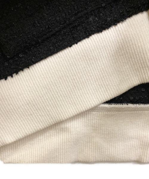 ELLA（エラ）eLLa (エラ) ツイードバイカラージレ ブラック サイズ:FREEの古着・服飾アイテム