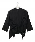 UN3D.アンスリード）の古着「ORIGAMI OVER SHIRTS」｜ブラック
