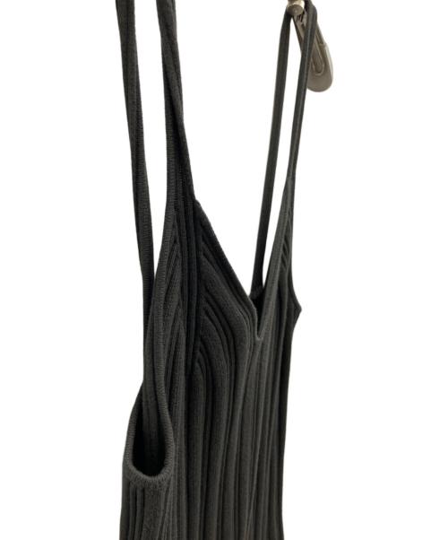 MM6 Maison Margiela（エムエムシックスメゾンマルジェラ）MM6 Maison Margiela (エムエムシックスメゾンマルジェラ) リブニットミディドレス グレー サイズ:SIZEMの古着・服飾アイテム