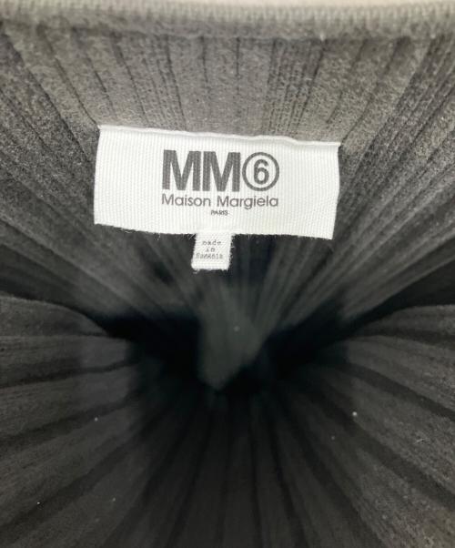 MM6 Maison Margiela（エムエムシックスメゾンマルジェラ）MM6 Maison Margiela (エムエムシックスメゾンマルジェラ) リブニットミディドレス グレー サイズ:SIZEMの古着・服飾アイテム