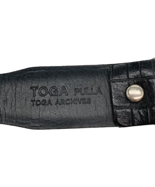 TOGA PULLA（トーガ プルラ）TOGA PULLA (トーガ プルラ) レザーナイロンベルト ブルーの古着・服飾アイテム