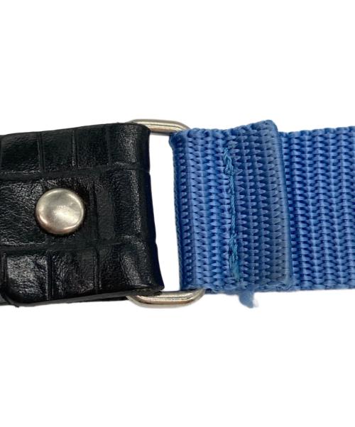 TOGA PULLA（トーガ プルラ）TOGA PULLA (トーガ プルラ) レザーナイロンベルト ブルーの古着・服飾アイテム