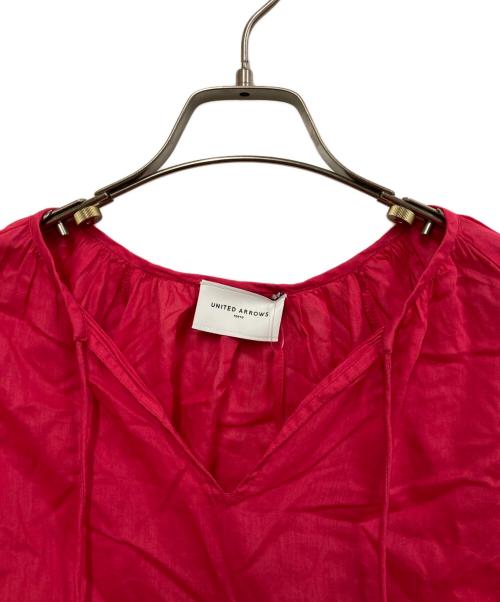 UNITED ARROWS TOKYO（ユナイテッドアローズトウキョウ）UNITED ARROWS TOKYO (ユナイテッドアローズトウキョウ) オーガンジー ピンタック ブラウス ピンク サイズ:表記なしの古着・服飾アイテム