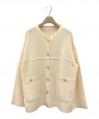 COLLAGE GALLARDAGALANTEコラージュ ガリャルダガランテ）の古着「メランジニットカーディガン」｜アイボリー