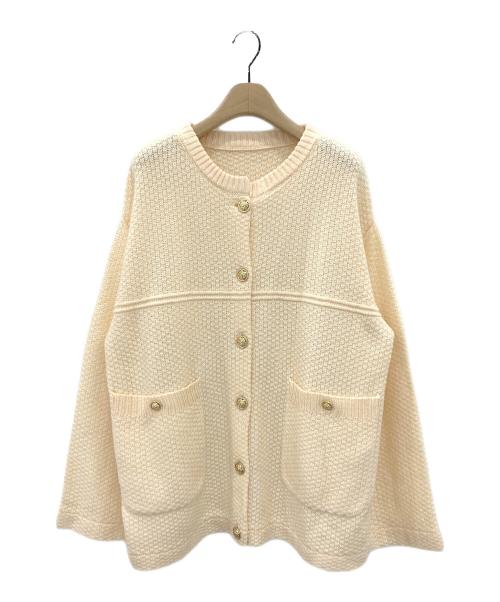 COLLAGE GALLARDAGALANTE（コラージュ ガリャルダガランテ）COLLAGE GALLARDAGALANTE (コラージュ ガリャルダガランテ) メランジニットカーディガン アイボリー サイズ:ＳＩＺＥ　ＦＲＥＥの古着・服飾アイテム