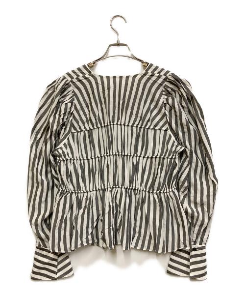 Adam et Rope（アダム エ ロペ）Adam et Rope (アダム エ ロペ) ウエストシェイプギャザーシャツ グレー サイズ:FREEの古着・服飾アイテム