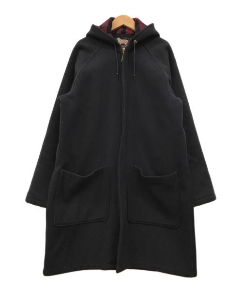 WOOLRICH（ウールリッチ）WOOLRICH (ウールリッチ) 50's メルトン フーデッド カデットコート ブラック サイズ:下記参照の古着・服飾アイテム
