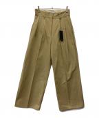 JULY NINEジュライナイン）の古着「タックパンツ」｜ベージュ