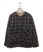 nonnativeノンネイティブ）の古着「LABOURER JACKET C/W TWILL BLOCK CHECK WITH WINDSTOPPER」｜ブラウン