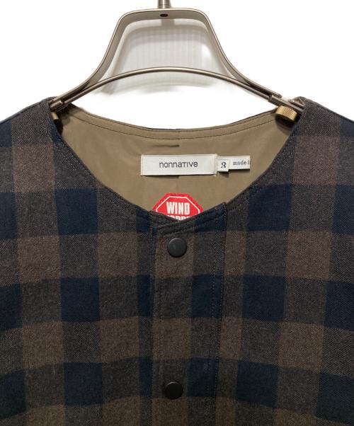 nonnative（ノンネイティブ）nonnative (ノンネイティブ) LABOURER JACKET C/W TWILL BLOCK CHECK WITH WINDSTOPPER ブラウン サイズ:3の古着・服飾アイテム