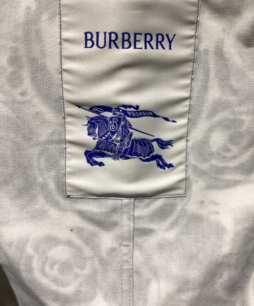 BURBERRY（バーバリー）BURBERRY (バーバリー) Rose-print cotton shirt jacket グリーン×アイボリー サイズ:Lの古着・服飾アイテム
