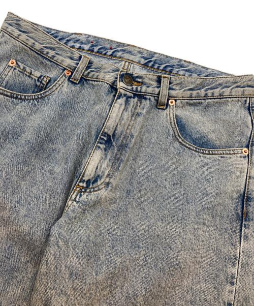 GUCCI（グッチ）GUCCI (グッチ) バックロゴデニムパンツ インディゴ サイズ:86cm（W34）の古着・服飾アイテム