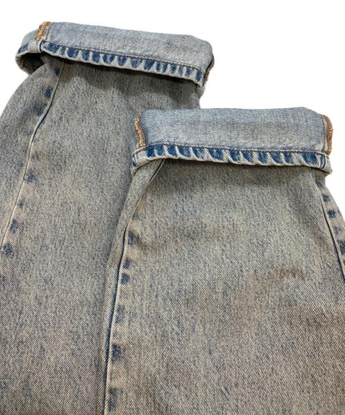 GUCCI（グッチ）GUCCI (グッチ) バックロゴデニムパンツ インディゴ サイズ:86cm（W34）の古着・服飾アイテム