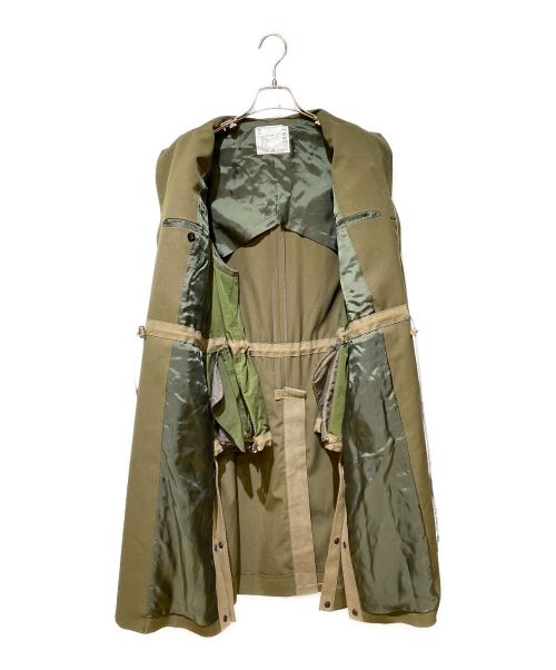 sacai（サカイ）sacai (サカイ) Suiting Mix Coat（スーティングミックスコート） カーキ サイズ:1の古着・服飾アイテム