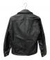 SILENCE (サイレンス) BR (ビーアール) ゴールドパーツ ゴートスキンダブル ライダースジャケット ブラック サイズ:44：30000円