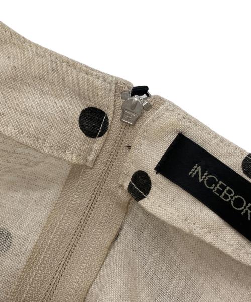 INGEBORG（インゲボルグ）INGEBORG (インゲボルグ) リネンドットワンピース ナチュラル サイズ:-の古着・服飾アイテム