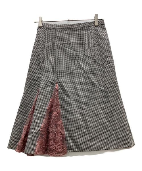 DOLCE & GABBANA（ドルチェ＆ガッバーナ）DOLCE & GABBANA (ドルチェ＆ガッバーナ) レース切替スカート ベージュ サイズ:38の古着・服飾アイテム