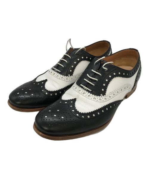 CHURCH'S（チャーチ）CHURCH'S (チャーチ) ウィングチップシューズ ブラック×ホワイト サイズ:38 1/2の古着・服飾アイテム