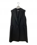 ESTNATIONエストネーション）の古着「テーラーロングベスト　22-109-06-080233」｜ブラック