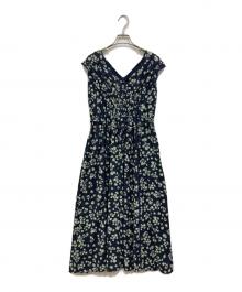 HER LIP TO（ハーリップトゥ）の古着「Paris Daisy Long Dress」｜ネイビー