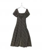 JILL STUARTジルスチュアート）の古着「スモールフラワープリントワンピース」｜ブラック