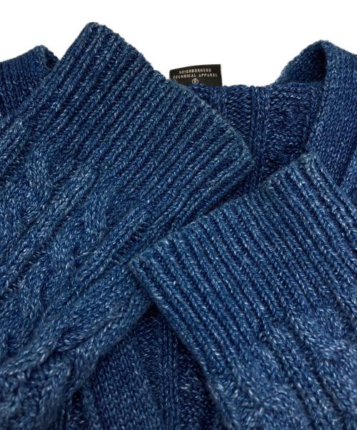 NEIGHBORHOOD（ネイバーフッド）NEIGHBORHOOD (ネイバーフッド) フィッシャーマンニットカーディガン インディゴ サイズ:XLの古着・服飾アイテム
