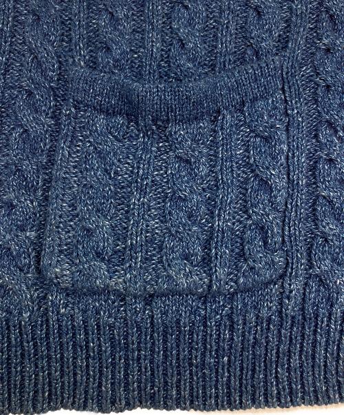 NEIGHBORHOOD（ネイバーフッド）NEIGHBORHOOD (ネイバーフッド) フィッシャーマンニットカーディガン インディゴ サイズ:XLの古着・服飾アイテム