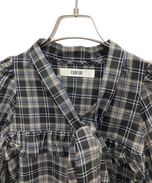 furfur（ファーファー）furfur (ファーファー) ビッグボウタイチュニックブラウス ブラック サイズ:SIZE Free 未使用品の古着・服飾アイテム