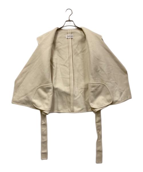 FRAY ID（フレイ アイディー）FRAY ID (フレイ アイディー) ショールカラーショートリバーコート アイボリー サイズ:SIZE Freeの古着・服飾アイテム