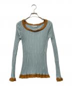 AKANE UTSUNOMIYAアカネウツノミヤ）の古着「リブニット」｜ブルー