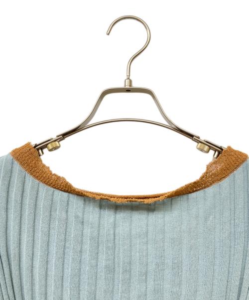 AKANE UTSUNOMIYA（アカネウツノミヤ）AKANE UTSUNOMIYA (アカネウツノミヤ) リブニット ブルー サイズ:Fの古着・服飾アイテム