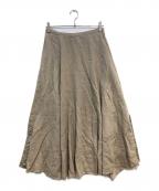 Plageプラージュ）の古着「スリットリネンスカート」｜ベージュ