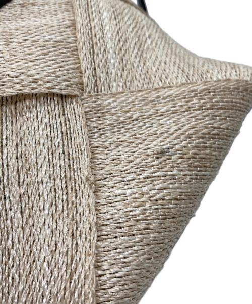 VIOLAd'ORO（ヴィオラドーロ）VIOLAd'ORO (ヴィオラドーロ) アバカメッシュ 2WAYバケットバッグ ナチュラル×ブラックの古着・服飾アイテム