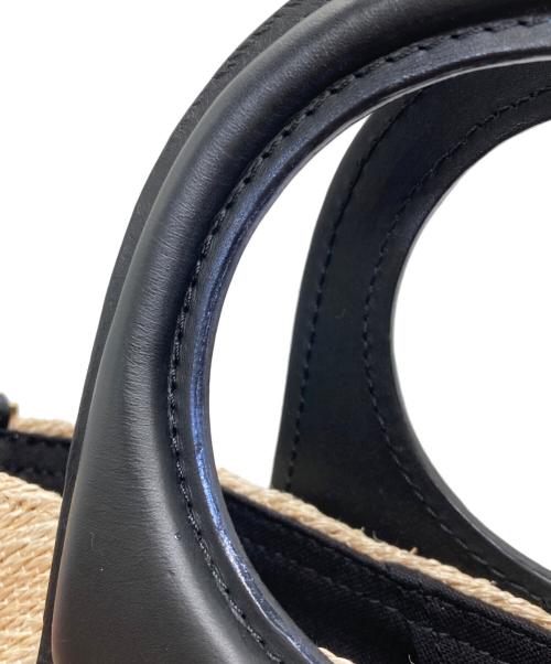 VIOLAd'ORO（ヴィオラドーロ）VIOLAd'ORO (ヴィオラドーロ) アバカメッシュ 2WAYバケットバッグ ナチュラル×ブラックの古着・服飾アイテム