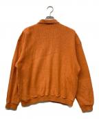 LACOSTEラコステ）の古着「古着ロゴ刺繍畦編みロングスリーブニット」｜オレンジ