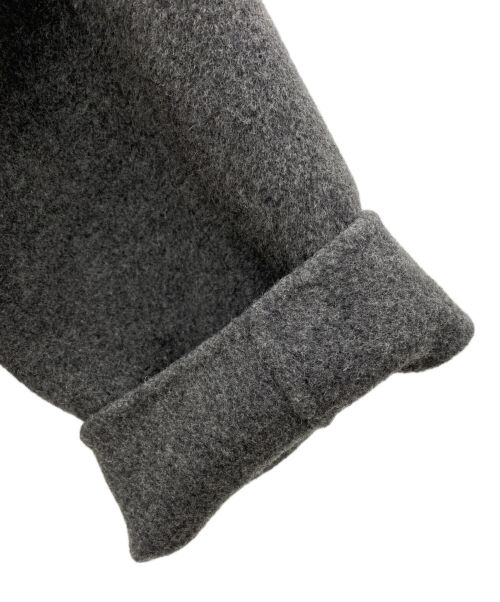 LE CIEL BLEU（ルシェルブルー）LE CIEL BLEU (ルシェルブルー) Double Faced Short Coat（ダブルフェイスビッグポケットコート） グレー サイズ:36の古着・服飾アイテム