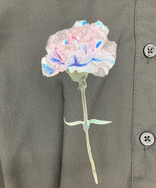 MURUA（ムルーア）MURUA (ムルーア) フラワープリントシャリーングワンピース ブラック サイズ:FREEの古着・服飾アイテム